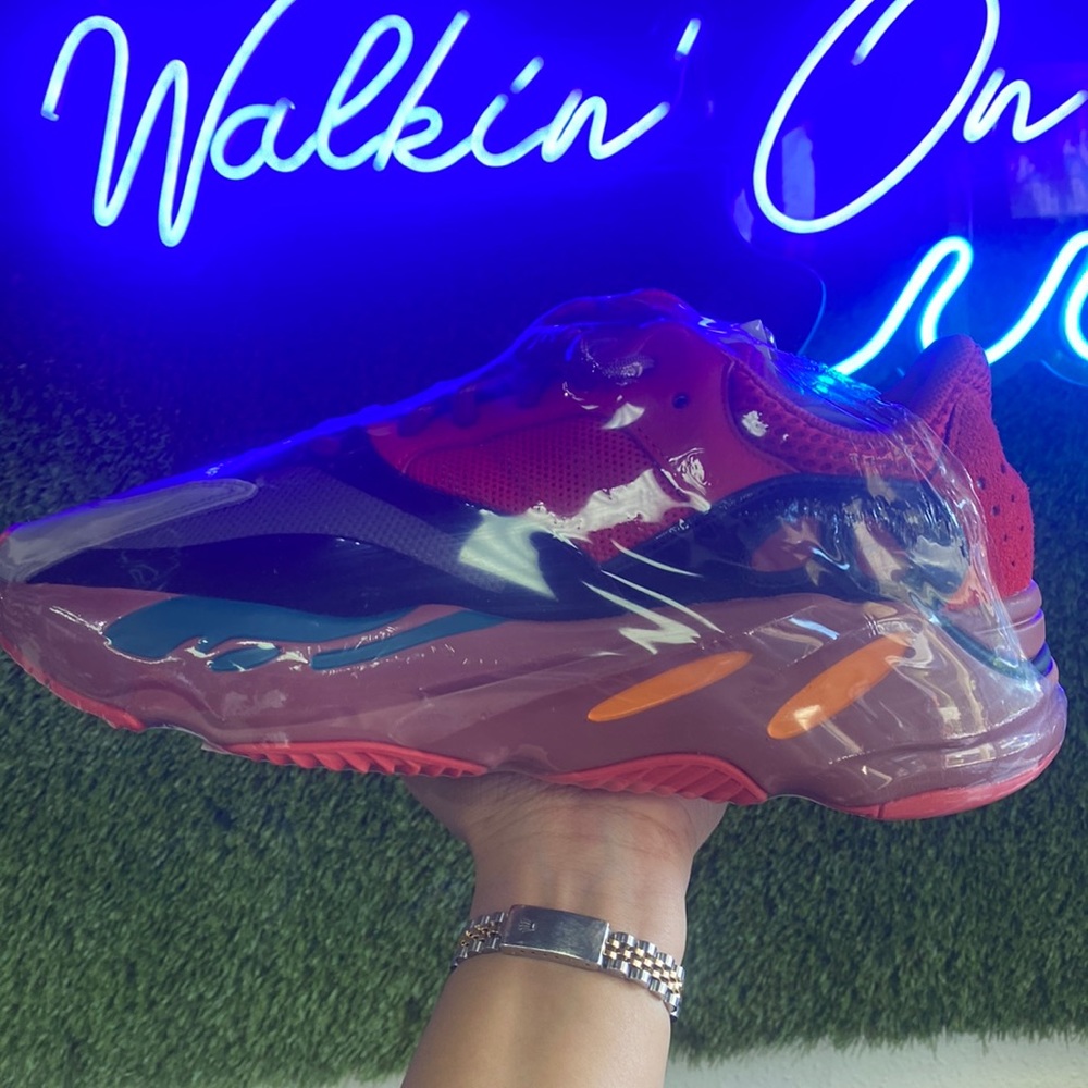 Yeezy 700 high rise red